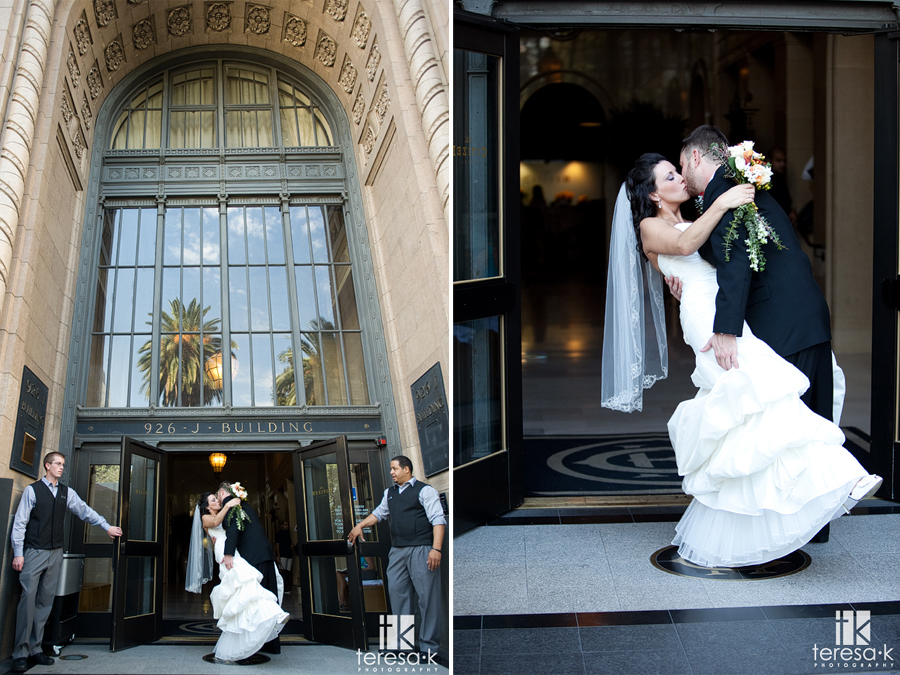 Wedding images in front of the Citizen hotel by Teresa K photography