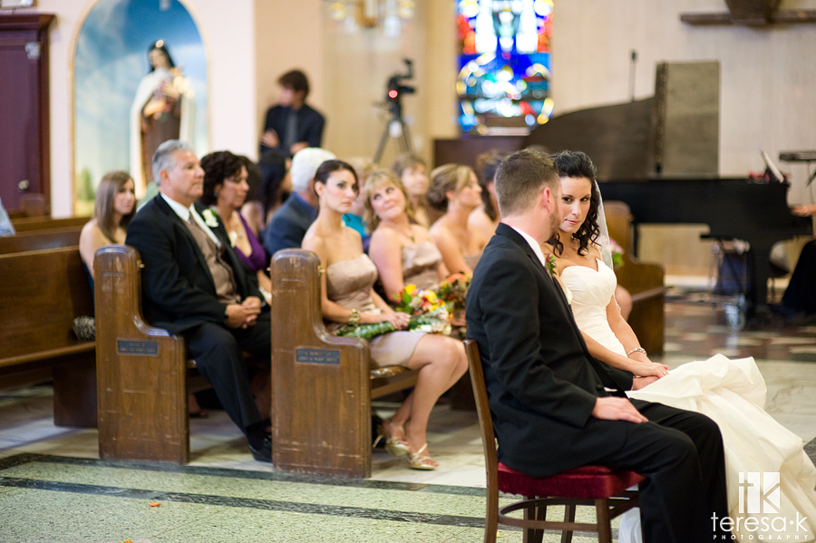 Indoor Wedding at Saint Mary’s church by Sacramento Wedding photographer Teresa K