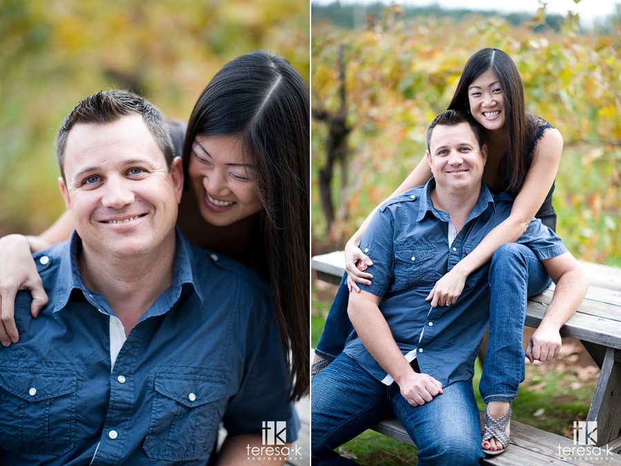 Apple Hill engagement pictures at Madrona vineyards in Northern California