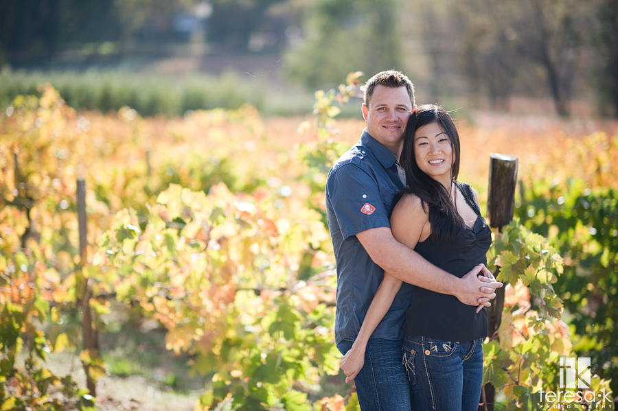 High Hill winery in Northern California images of engaged couple
