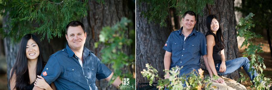 Northern California engagement photographer session in Apple Hill