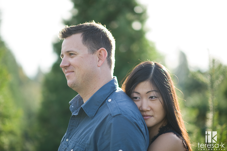 engagement session at Dave’s Christmas tree farm in Placerville, California