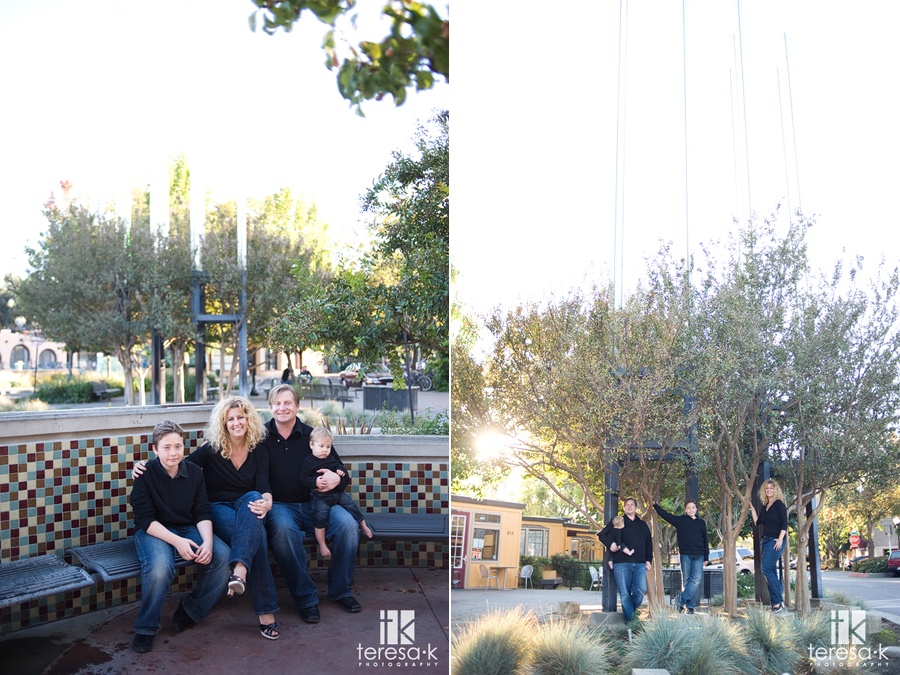 family pictures in downtown Davis California