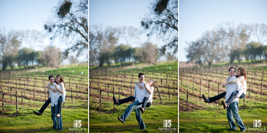 gold country winery engagement session in Amador