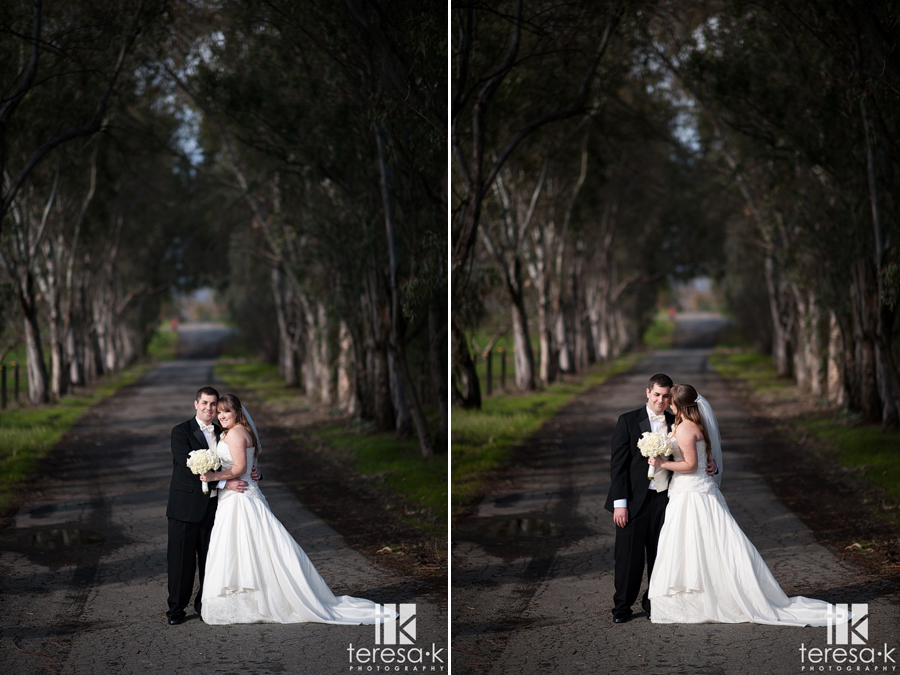 Bride and Groom Portraits at Crawford’s Barn in Sacramento California by wedding photographer Teresa K photography
