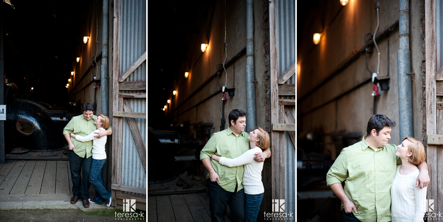 engagement session at the Folsom powerhouse by Folsom wedding photographer, Teresa K photography