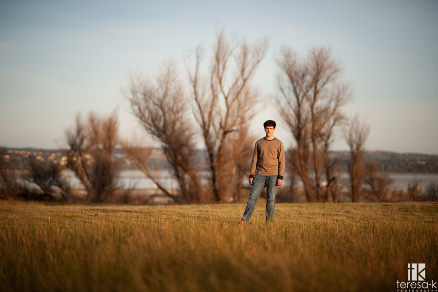 best senior portraits late in the day at Folsom lake