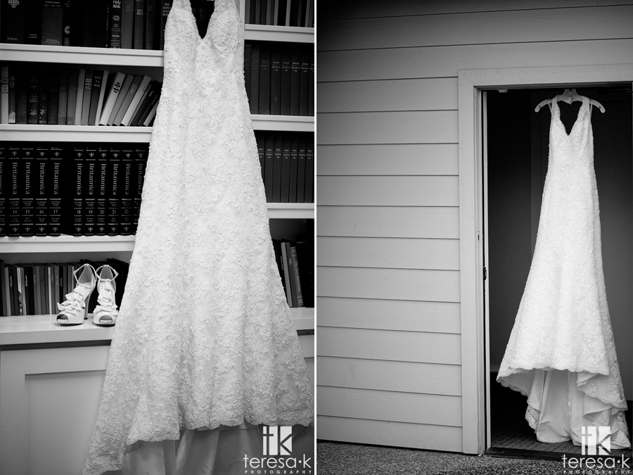wedding dress and shoes from wedding at Jehovah’s witness hall in Lincoln, Ca