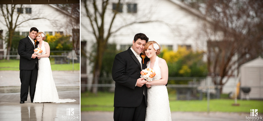 bride and groom portraits at Jehovah witness hall in Lincoln 