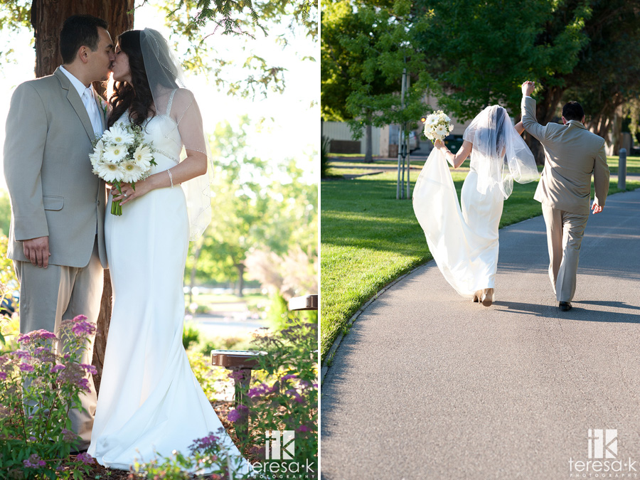 outdoor bride and groom portraits at Lions Gate Hotel and Conference Center Wedding
