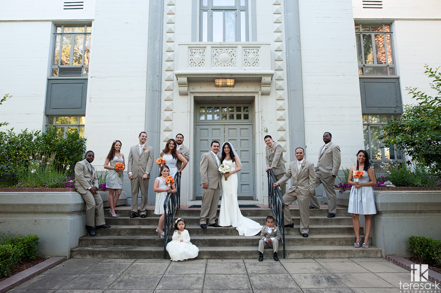 Bride and Groom portrait session at the generals house in McClellan afb