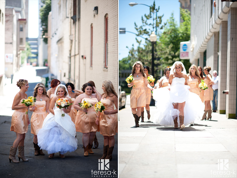 downtown Sacramento bridal party pics