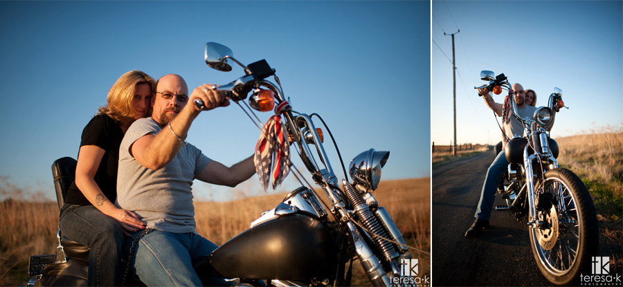 biker photographer for engagement pics