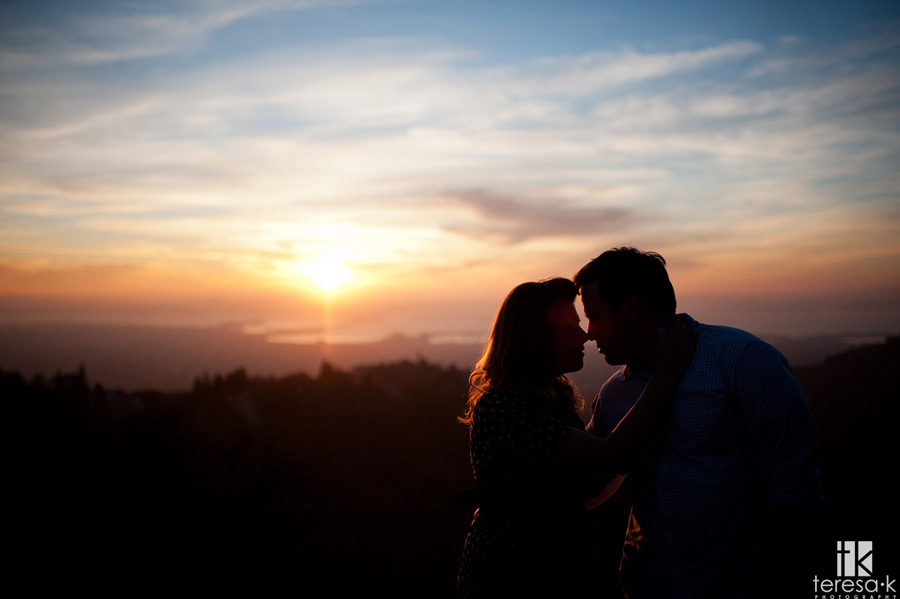 silhouette image from engagement
