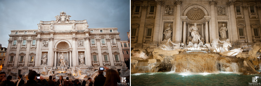 image of the Trevi Fountain at twilight