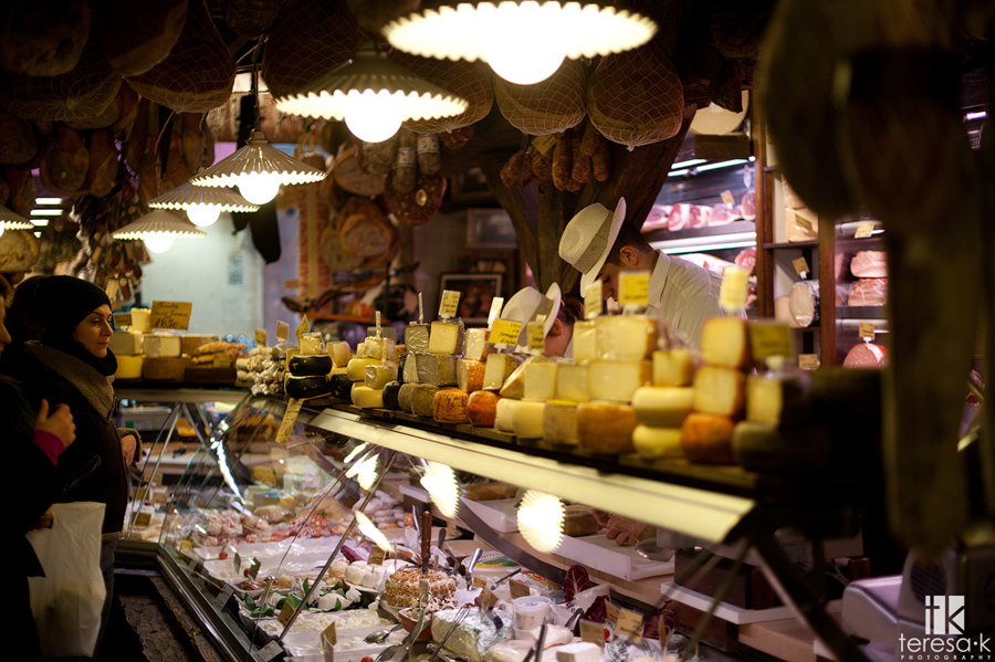 authentic meat and cheese shop in bologna Italy