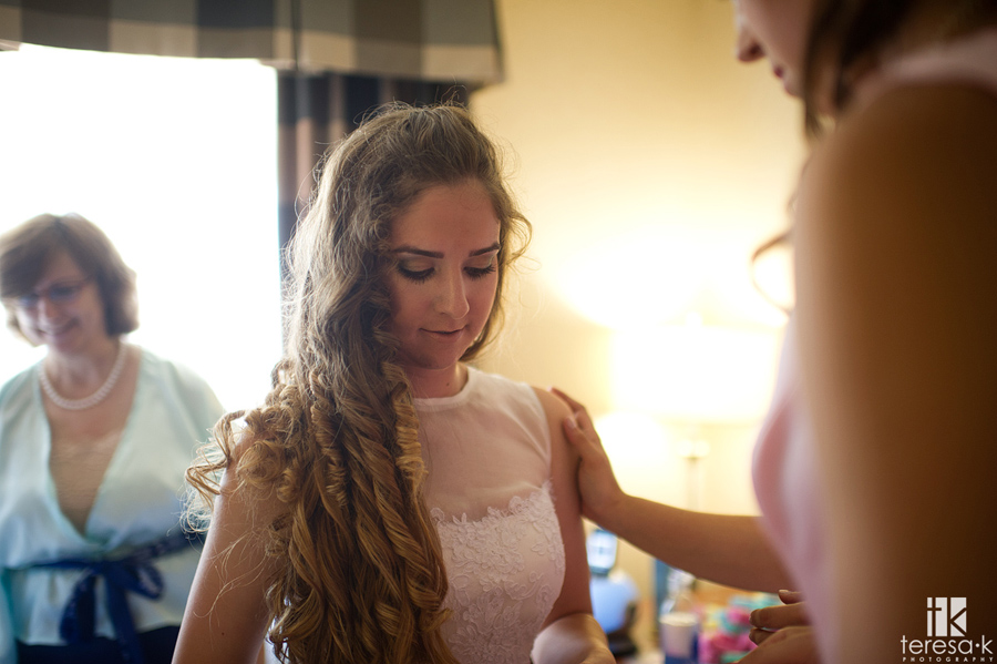 bride getting ready to be married