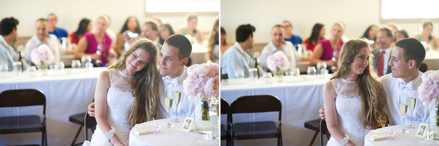  bride and groom react to maid of honors speech