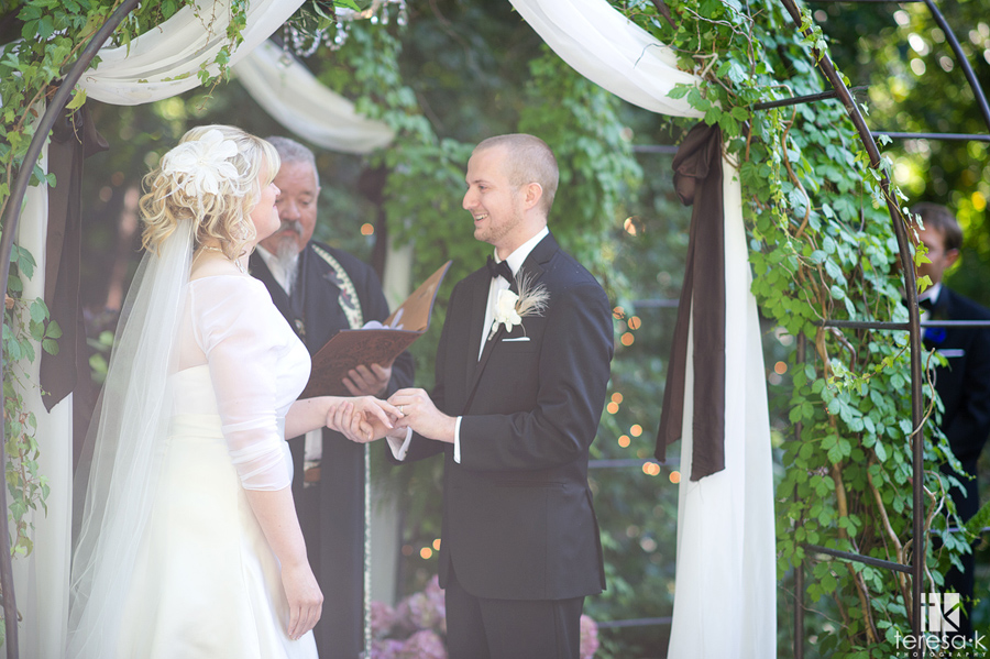 ring exchange at the wedding