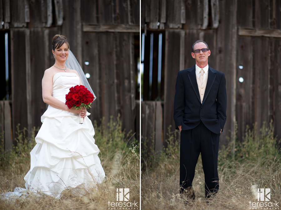 first look images from outdoor wedding
