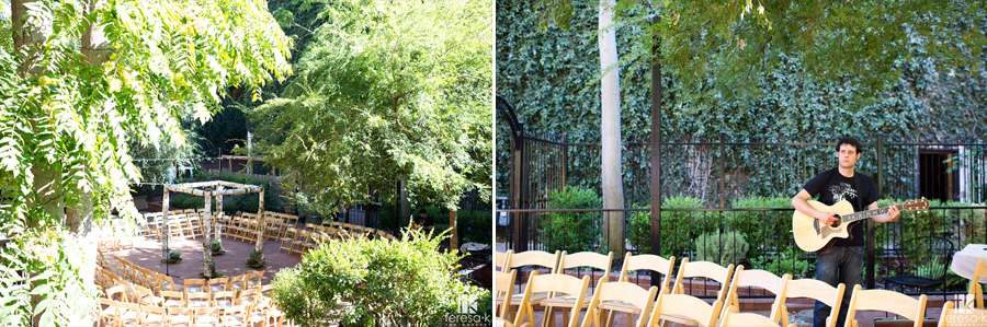 summertime courtyard D’Oro wedding event architects