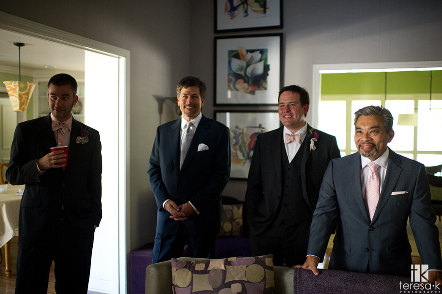 groom and his guys hanging before wedding