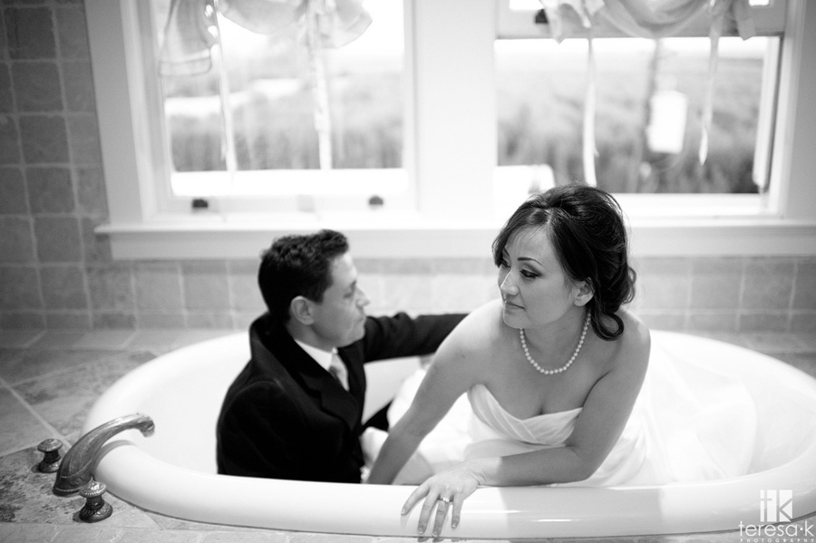 grand island wedding images in the bathroom