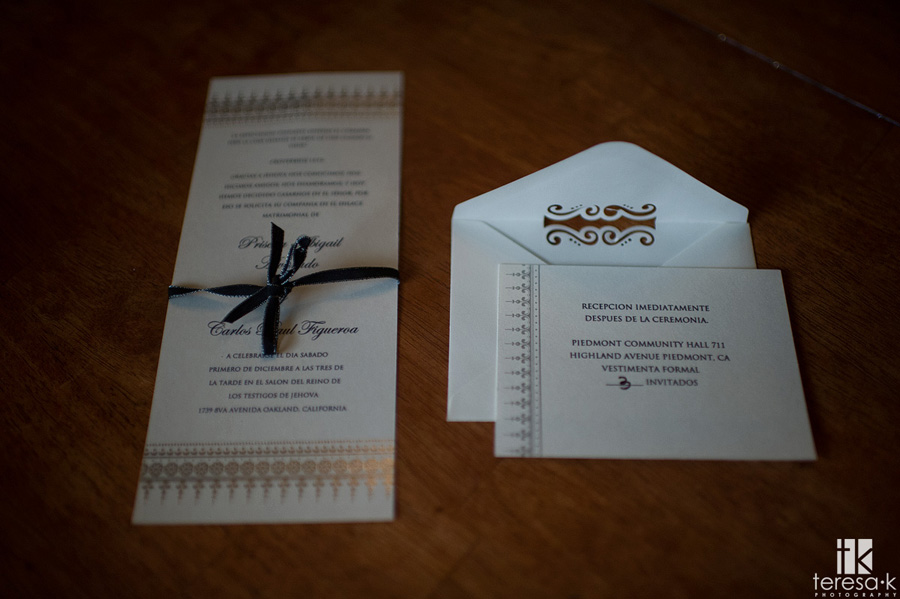 Spanish language wedding invitation