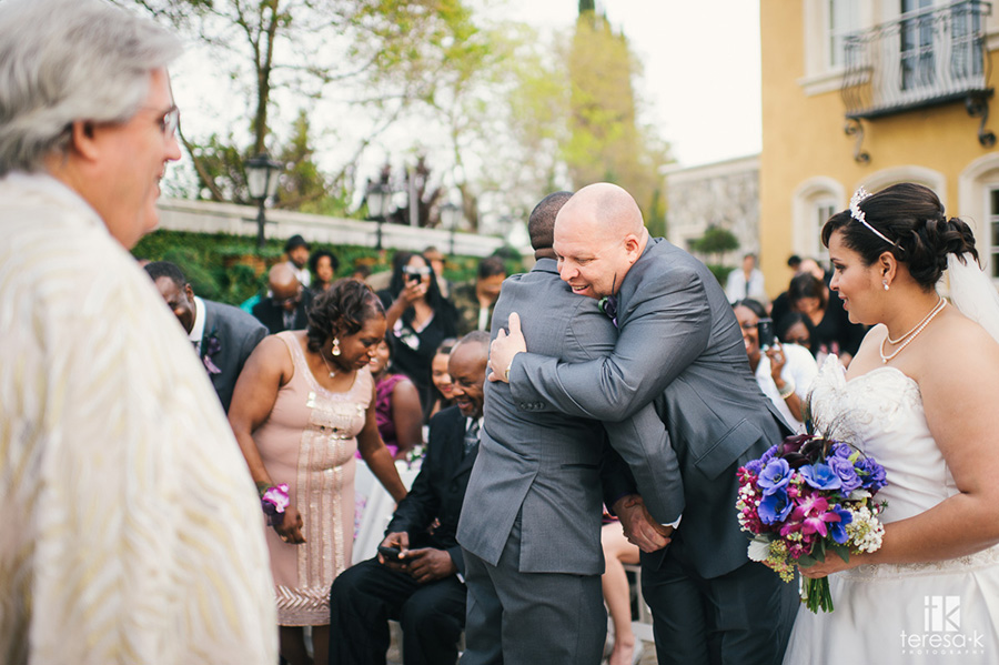 father giving his daughter away at wedding