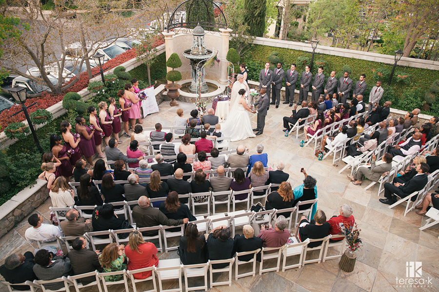 view of ceremony set-up for villa at arden hills