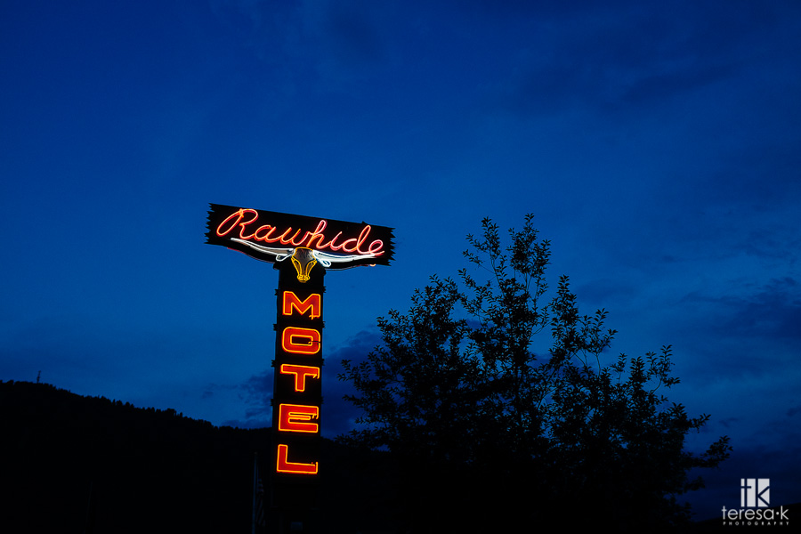 neon sign in Jackson Wyoming